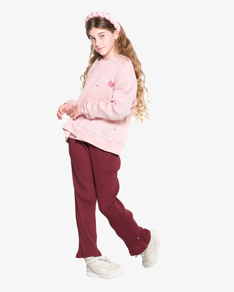 GRLFRND | Rose Pink Rib Cotton Hood