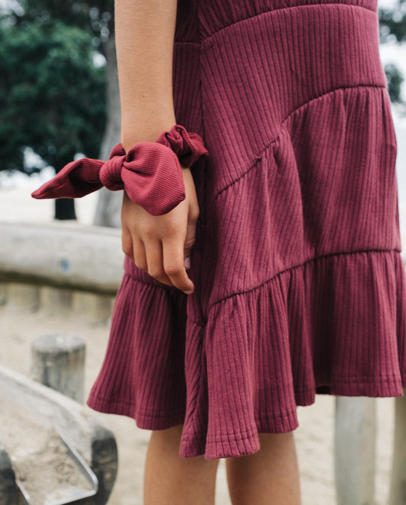 THE COLLECTIBLES | Ruby Rib Cotton Mini Bow Scrunchie