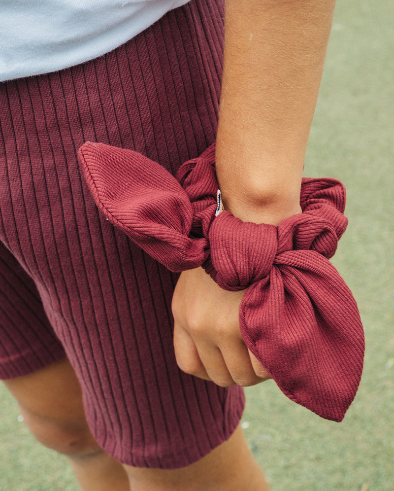 THE COLLECTIBLES | Ruby Rib Cotton Mini Bow Scrunchie