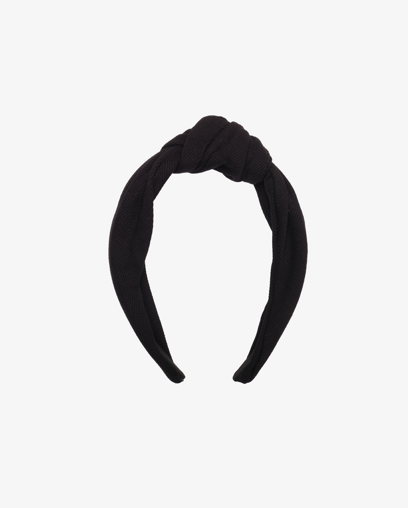 THE COLLECTIBLES | Black Rib Top Knot Headband