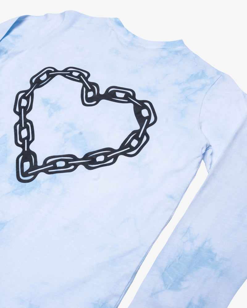 GRLFRND | Tie Dyed Chain Heart Straight Hem Tee