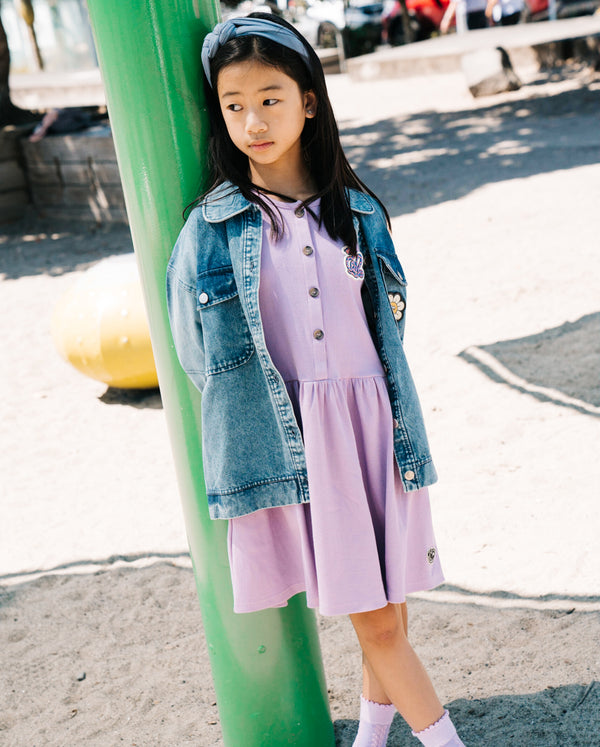THE GIRL CLUB | Wavy Snake Button Front Dress